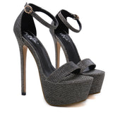 Zingj 46 High Heels, Bed, Sex Appeal Shoes, Nightclub, Sexy Model, Super High Heel, Waterproof Platform, Large Size With