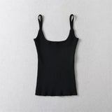 Zingj Fashion Women's Dress Sexy Spice Girl Slim And Slim Knitted Bottom Suspender Small Vest Navel