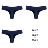 3Pcs/Lot Sexy Women Thongs G String Seamless Panties Low-Rise T-back Comfortable Lingerie Female Underwear Drop