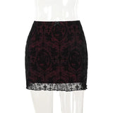 Summer 2024 New Spicy Girls Hip Skirt Dark Style Sexy Velvet Double-Body