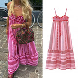Women's Clothing 2025 Spring New Fashion Crochet Stitched Knitted Dress Holiday Style Sling
