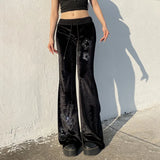 Wind Star Hot Diamond With Trousers 2025 Autumn And Winter New Velvet Splicing Hottie