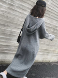for Women New Loose Knit Jumper for Autumn Winter Long Knee-length Korean Fashion Dress Streetwear Sweater Dresses