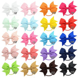 Grosgrain Ribbon Hair Bands Ponytail Holder Rubber Band For Baby Girls Handmade Hair Rope Scrunchie Hair