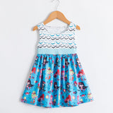 New Girls Dress Sleeveless Rainbow Color Kids Clothes Fashion Princess Dresses Toddler Girl Clothing 2-6T Carnival