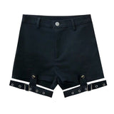 Shorts Sexy short Jeans Women Casual denim booty shorts Hollow Out Bandage Punk High Waist Slim Black denim shorts