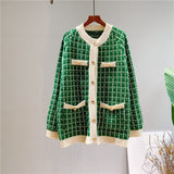 Short Cardigan Knitted Sweater Autumn Winter Long Sleeve o-neck Jumper Cardigans Casual Streetwear Fashion Pull Femme