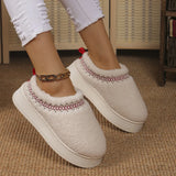 Lamb Wool National Snow Shoes Women's 2024 Autumn And Winter New Style Baotou Warm Cotton Shoes With Plush