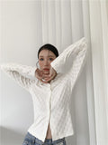 Checked White Button Up Shirt For Women Long Sleeve Top And Blouse Fall Fashion Collared Tight Shirt 2021 Trend