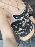 Screen Eye Print Crop Cami Top- Outfit