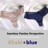 Women's Panties Seamless G-string FINETOO Perspective Underwear See-Through Female Underpants Girls Intimates
