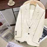 Zingj Small Suit Jacket Female Small 2024 Spring And Autumn New Korean Version Of Loose Suit Design Sense