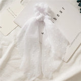 Chiffon Ribbon Hair Scrunchies Hair Ties Rope Women Elastic Hair Bands Scarf Ponytail Holder Girls Hair Accessories