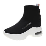 Shoes Women Popular New Women's Shoes Breathable Single Boots Casual Sports Shoes Thick Platform High Heel Loose Cake High Top