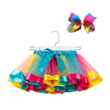 New Tutu Skirt Baby Girl Clothes 12M-8Yrs Colorful Mini Pettiskirt Girls Party Dance Rainbow Tulle Skirts Children