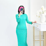 Folded Hand-Folded Set Of Three-Piece Vest Top Dress Spring And Autumn New