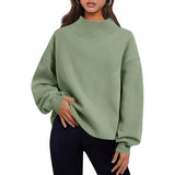 Fashion Casual Velvet Dress Women's Thick Half-High Collar Loose Women's Clothing In Autumn And Winter