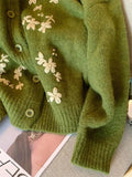 Daisy Embroidered Knitted