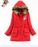 New Winter Women Jacket Medium-long Thicken Outwear Hooded Wadded Coat Slim Parka Cotton-padded Jacket