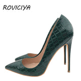 green patent leather pointed toe women shoes high heel pumps 12 cm stiletto dress pumps shoes QP012