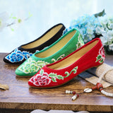 Zingj Shoes Single Shoes Spring And Autumn Fashion Embroidered Cloth Shoes Muller Women's Single Shoes Leisure A Foot