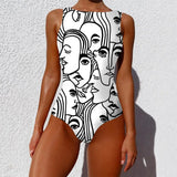 One Piece Swimsuit 2021 New Push Up Swimwear Women Vintage Retro Bathing Suits Bodysuit Beach Wear Backless