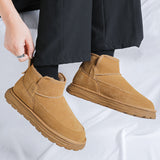 Zingj Boots Men's New Winter Fur And Velvet Warm Platform Non-Slip Cotton Shoes