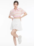 New Summer Tide Y2k T-shirt Korean Fashion Women Short Sleeve Tee Polo Crop Tops Clubwear Harajuku Design E-girl