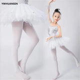Summer Spring Candy Color Kids Pantyhose Ballet Dance Tights for Girls Stocking Children Velvet Solid White