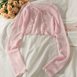 Women Thin Coat Casual Bow Summer Sun Protection Clothes Female Cardigan Shirt Lolita Covers Tops Blouse Woman