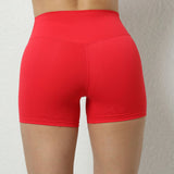 Zingj Hip Lift Yoga Shorts Stretch High-Waist Running Fitness Shorts Tight Seamless Sports Shorts Women-Outfit
