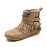 New Sweet Bohemian Leisure Fairy Shoes Fashion Short-Barrel Tassel Boots Online Celebrity Short Boots Children's