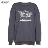 women angle print hoodies casual loose oversize long sleeve sweatshirts 2020 autumn winter fashion streetwear