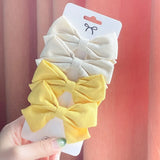 Cute Solid Bowknots Hair Clips For Baby Girls Safty Boutique Hairpins Handmade Barrettes Headwear Kids Hair
