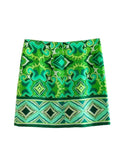 2023 Green Mini Skirts For Women High Waist Skirt Woman Vintage Print Short Skirts Woman Fashion Boho Summer Beach