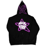Hoodie Star Print Goth Punk Sweatshirt Sport Coat Pullover Gothic Long Sleeve Oversized Hoodie Y2k Jacket Women's