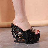 Zingj 2023 Summer Fashion Slippers Wristband Metal Decoration Waterproof Platform With Ultra High With The Korean Version Of The