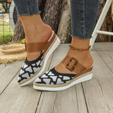 Women's Sandals 2025 Summer New Flat Bottom Slope And Pointed Casual Women's Cool Slippers