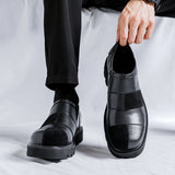 Zingj Leather Shoes Men's Business Dress Color British Casual New Trend Increased Men's Shoes