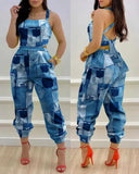Independent Station 2023 New Printed Strap Jumpsuit In
