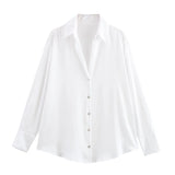Women's Clothing In Autumn 2025 20 Color Buff Silk Densate V Collar Long-Sleeved Striped Vertical
