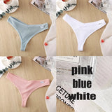8 Colors Women's Thong G-String Cotton Thongs Women's Panties Sexy V Waist Female Underpants Pantys Lingerie