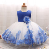 Girls White Baptism Dress Newborn Princess Birthday Wear Toddler Flower Christening Ball Gown Kids Dresses for Girls 12