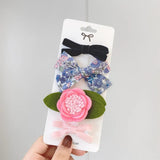 New Leopard Printed Bowknot Hair Clips For Cute Girls Lace Handmade Hairpins Boutique Barrettes Kids Hair