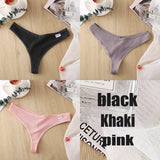 8 Colors Women's Thong G-String Cotton Thongs Women's Panties Sexy V Waist Female Underpants Pantys Lingerie