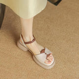 Summer 2025 New Casual Simple Platform Open-Toe Roman Women's