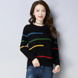 Sweater Knitted Korean Female Long Sleeve O-neck Sweater And Pullover Female Autumn Winter Loose Jumpers Casual