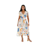 Zingj 24 Spring / Summer Flower Print Single Breasted Dress