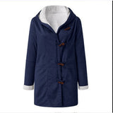 Long Sleeve Horn Button Fleece-lined Warm