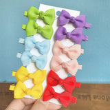 Grosgrain Ribbon Bowknot Hairpins For Cute Girls Colorful BB Hair Clips Mini Barrettes Headwear Kids Hair
